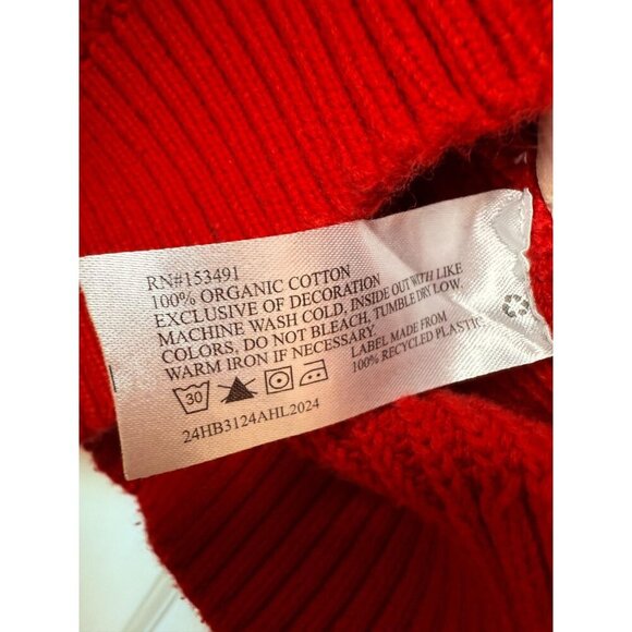 Hope & Henry Youth Boy's Red Sweater wth Elbow Pads and Wooden Buttons SZ S - Picture 7 of 11